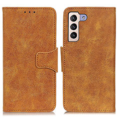 Funda de Cuero Cartera con Soporte Carcasa M03L para Samsung Galaxy S21 5G Caqui