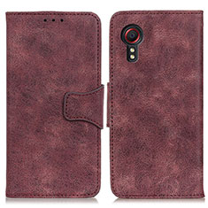 Funda de Cuero Cartera con Soporte Carcasa M03L para Samsung Galaxy XCover 5 SM-G525F Morado