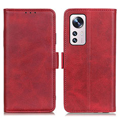 Funda de Cuero Cartera con Soporte Carcasa M03L para Xiaomi Mi 12 5G Rojo