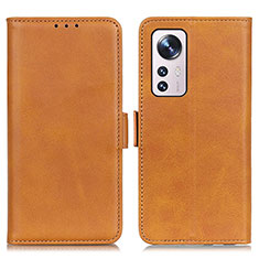 Funda de Cuero Cartera con Soporte Carcasa M03L para Xiaomi Mi 12 Pro 5G Caqui