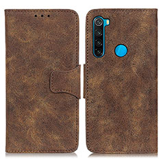 Funda de Cuero Cartera con Soporte Carcasa M03L para Xiaomi Redmi Note 8 (2021) Marron