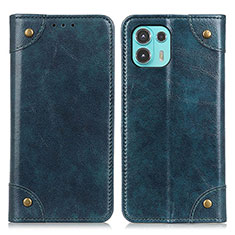 Funda de Cuero Cartera con Soporte Carcasa M04L para Motorola Moto Edge 20 Lite 5G Azul