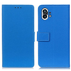 Funda de Cuero Cartera con Soporte Carcasa M04L para Nothing Phone 1 Azul