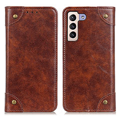 Funda de Cuero Cartera con Soporte Carcasa M04L para Samsung Galaxy S21 Plus 5G Marron