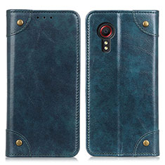 Funda de Cuero Cartera con Soporte Carcasa M04L para Samsung Galaxy XCover 5 SM-G525F Azul