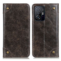 Funda de Cuero Cartera con Soporte Carcasa M04L para Xiaomi Mi 11T Pro 5G Bronze