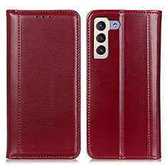 Funda de Cuero Cartera con Soporte Carcasa M05L para Samsung Galaxy S21 Plus 5G Rojo
