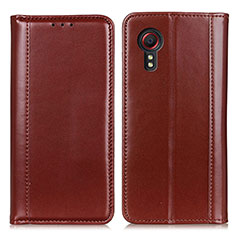 Funda de Cuero Cartera con Soporte Carcasa M05L para Samsung Galaxy XCover 5 SM-G525F Marron