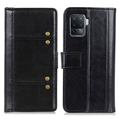 Funda de Cuero Cartera con Soporte Carcasa M06L para Oppo F19 Pro Negro