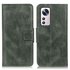 Funda de Cuero Cartera con Soporte Carcasa M06L para Xiaomi Mi 12X 5G Verde