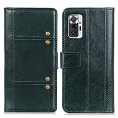 Funda de Cuero Cartera con Soporte Carcasa M06L para Xiaomi Redmi Note 10 Pro 4G Verde