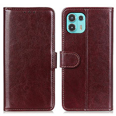 Funda de Cuero Cartera con Soporte Carcasa M07L para Motorola Moto Edge 20 Lite 5G Marron