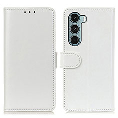 Funda de Cuero Cartera con Soporte Carcasa M07L para Motorola Moto Edge S30 5G Blanco