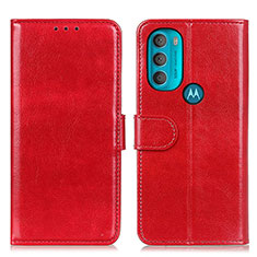 Funda de Cuero Cartera con Soporte Carcasa M07L para Motorola Moto G71 5G Rojo