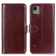 Funda de Cuero Cartera con Soporte Carcasa M07L para Nokia C110 Marron