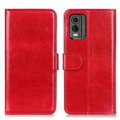 Funda de Cuero Cartera con Soporte Carcasa M07L para Nokia C210 Rojo