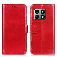 Funda de Cuero Cartera con Soporte Carcasa M07L para OnePlus 10 Pro 5G Rojo