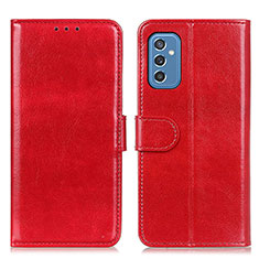 Funda de Cuero Cartera con Soporte Carcasa M07L para Samsung Galaxy M52 5G Rojo