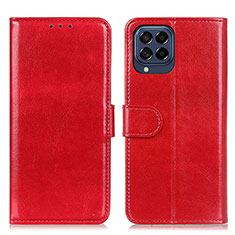 Funda de Cuero Cartera con Soporte Carcasa M07L para Samsung Galaxy M53 5G Rojo