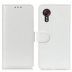 Funda de Cuero Cartera con Soporte Carcasa M07L para Samsung Galaxy XCover 5 SM-G525F Blanco