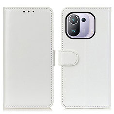 Funda de Cuero Cartera con Soporte Carcasa M07L para Xiaomi Mi 11 Pro 5G Blanco