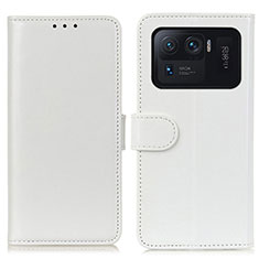 Funda de Cuero Cartera con Soporte Carcasa M07L para Xiaomi Mi 11 Ultra 5G Blanco