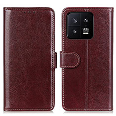 Funda de Cuero Cartera con Soporte Carcasa M07L para Xiaomi Mi 13 5G Marron