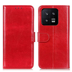 Funda de Cuero Cartera con Soporte Carcasa M07L para Xiaomi Mi 13 Pro 5G Rojo