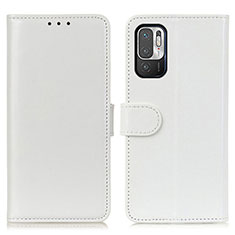 Funda de Cuero Cartera con Soporte Carcasa M07L para Xiaomi POCO M3 Pro 5G Blanco