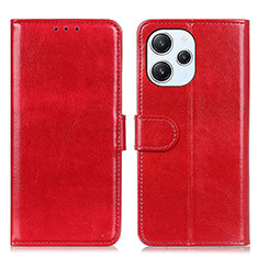 Funda de Cuero Cartera con Soporte Carcasa M07L para Xiaomi Redmi 12 4G Rojo