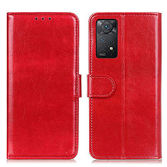 Funda de Cuero Cartera con Soporte Carcasa M07L para Xiaomi Redmi Note 11 Pro 4G Rojo