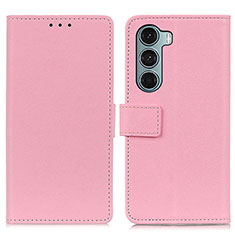 Funda de Cuero Cartera con Soporte Carcasa M08L para Motorola Moto Edge S30 5G Rosa