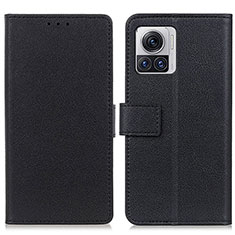 Funda de Cuero Cartera con Soporte Carcasa M08L para Motorola Moto Edge X30 Pro 5G Negro