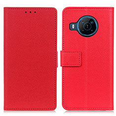 Funda de Cuero Cartera con Soporte Carcasa M08L para Nokia X100 5G Rojo