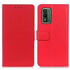 Funda de Cuero Cartera con Soporte Carcasa M08L para Nokia XR21 Rojo