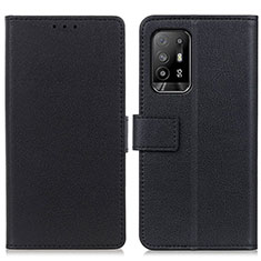 Funda de Cuero Cartera con Soporte Carcasa M08L para Oppo F19 Pro+ Plus 5G Negro