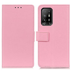 Funda de Cuero Cartera con Soporte Carcasa M08L para Oppo F19 Pro+ Plus 5G Rosa