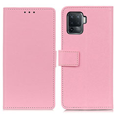 Funda de Cuero Cartera con Soporte Carcasa M08L para Oppo F19 Pro Rosa