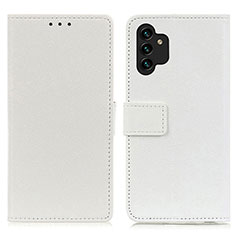 Funda de Cuero Cartera con Soporte Carcasa M08L para Samsung Galaxy A04s Blanco