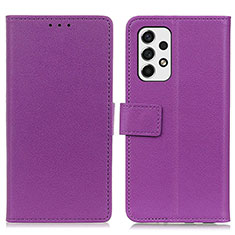 Funda de Cuero Cartera con Soporte Carcasa M08L para Samsung Galaxy A53 5G Morado