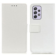 Funda de Cuero Cartera con Soporte Carcasa M08L para Samsung Galaxy A73 5G Blanco