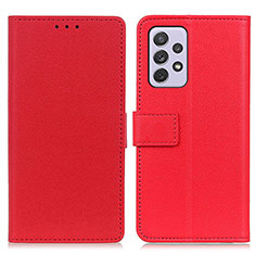 Funda de Cuero Cartera con Soporte Carcasa M08L para Samsung Galaxy A73 5G Rojo