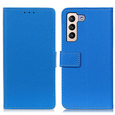 Funda de Cuero Cartera con Soporte Carcasa M08L para Samsung Galaxy S21 5G Azul