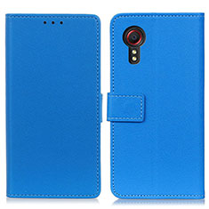 Funda de Cuero Cartera con Soporte Carcasa M08L para Samsung Galaxy XCover 5 SM-G525F Azul