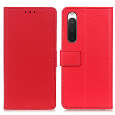 Funda de Cuero Cartera con Soporte Carcasa M08L para Sony Xperia 10 IV Rojo
