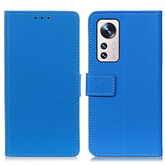 Funda de Cuero Cartera con Soporte Carcasa M08L para Xiaomi Mi 12S 5G Azul