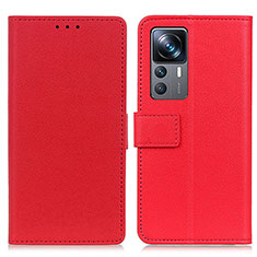 Funda de Cuero Cartera con Soporte Carcasa M08L para Xiaomi Mi 12T 5G Rojo