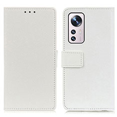 Funda de Cuero Cartera con Soporte Carcasa M08L para Xiaomi Mi 12X 5G Blanco