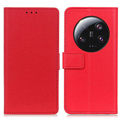 Funda de Cuero Cartera con Soporte Carcasa M08L para Xiaomi Mi 13 Ultra 5G Rojo