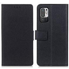 Funda de Cuero Cartera con Soporte Carcasa M08L para Xiaomi POCO M3 Pro 5G Negro